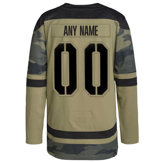 Custom V.Golden Knights Camo Military Appreciation Hockey Jerseys