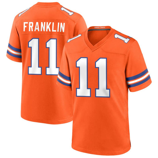 D.Broncos #11 Troy Franklin Player Orange Collection Throwback Football Jerseys