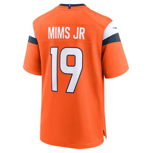 D.Broncos #19 Marvin Mims Jr Player Orange Team Game Stitched American Football Jerseys
