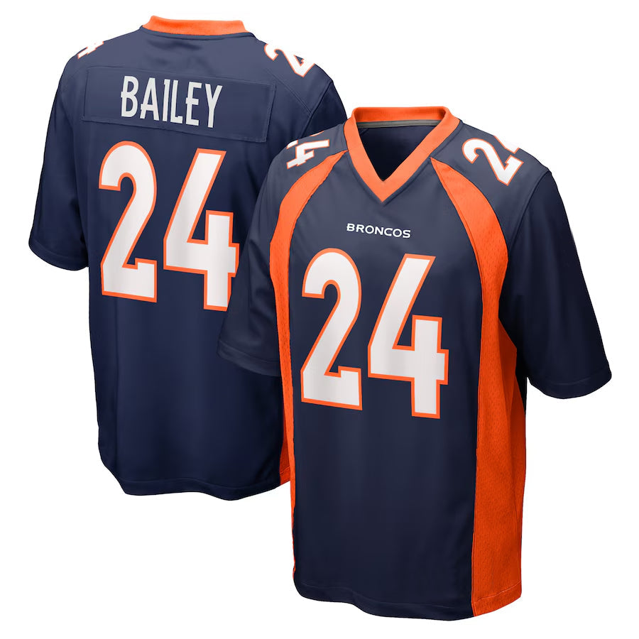 D.Broncos #24 Champ Bailey Player Navy Game Football Jerseys