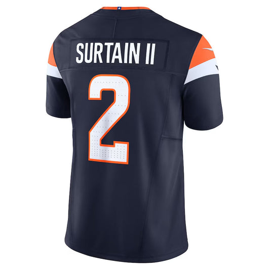 D.Broncos #2 Patrick Surtain II Player Navy Vapor F.U.S.E. Limited Football Jerseys