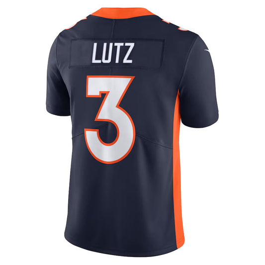D.Broncos #3 Wil Lutz Player Navy Vapor Untouchable Limited Football Jerseys
