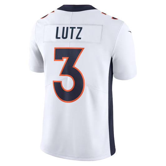 D.Broncos #3 Wil Lutz Player White Vapor Untouchable Limited Football Jerseys