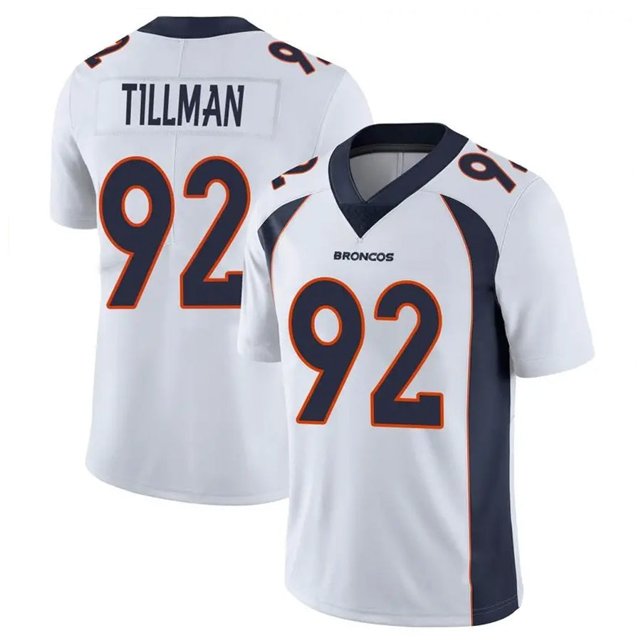 D.Broncos #92 Dondrea Tillman Player White Vapor Untouchable Limited Football Jerseys