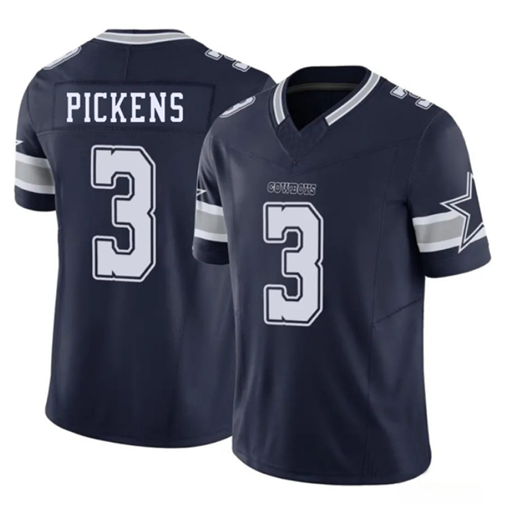 D.Cowboys #3 George Pickens Player Navy Vapor F.U.S.E. Limited Football Jerseys