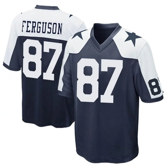 D.Cowboys #87 Jake Ferguson Player Navy Alternate Home Game Football Jerseys