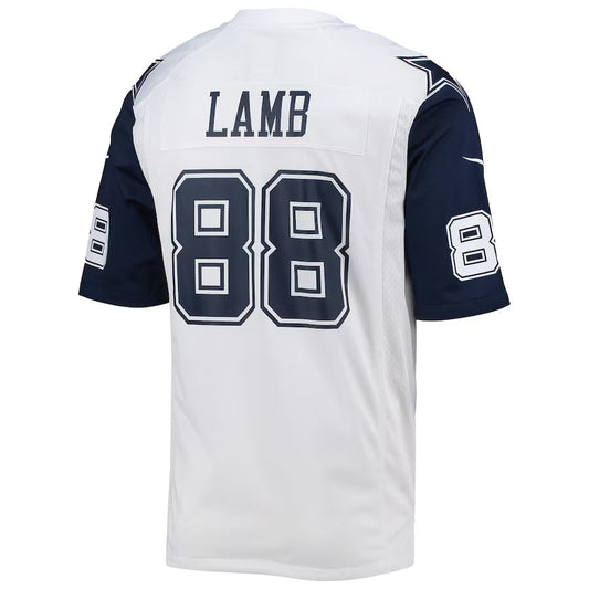 D.Cowboys #88 CeeDee Lamb Player White Alternate Game Football Jerseys