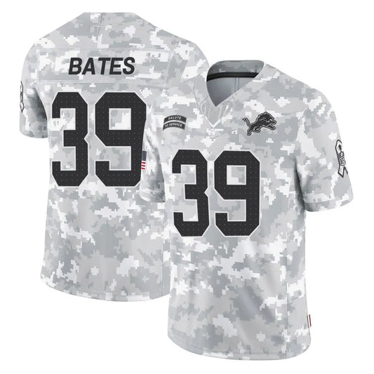 D.Lions #39 Jake Bates Player Arctic Camo Salute to Service Limited Football Jerseys