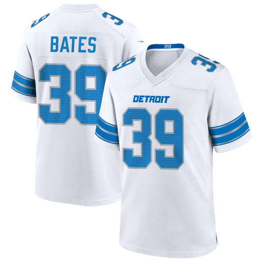 D.Lions #39 Jake Bates Player White Home Game Football Jerseys