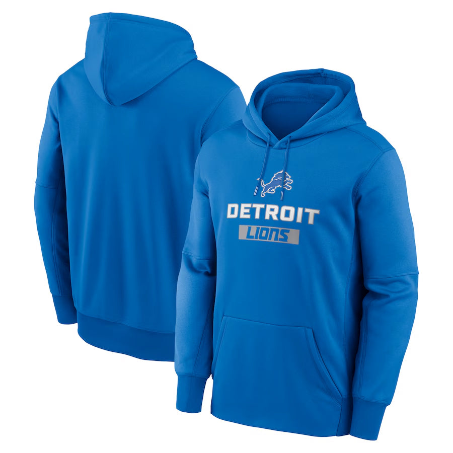 D.Lions Player Blue Toss Sweep Performance Pullover Hoodie Game Football Jerseys
