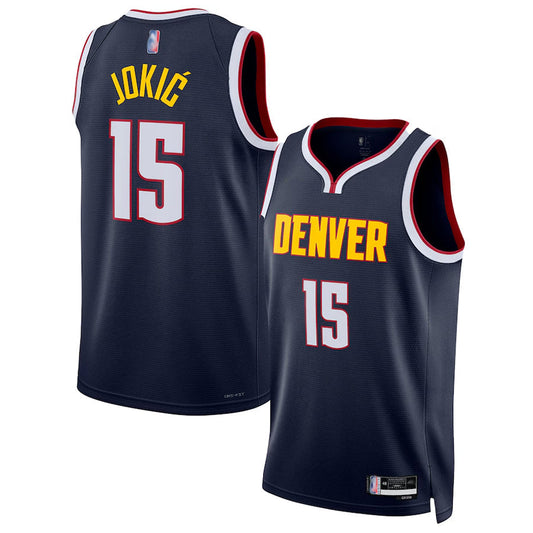 D.Nuggets #15 Nikola Jokic Player Navy Swingman Icon Edition Basketball Jerseys