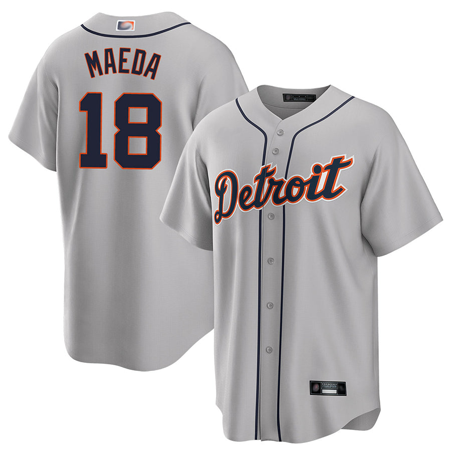 D.Tigers #18 Kenta Maeda Player White Home Replica Baseball Jerseys