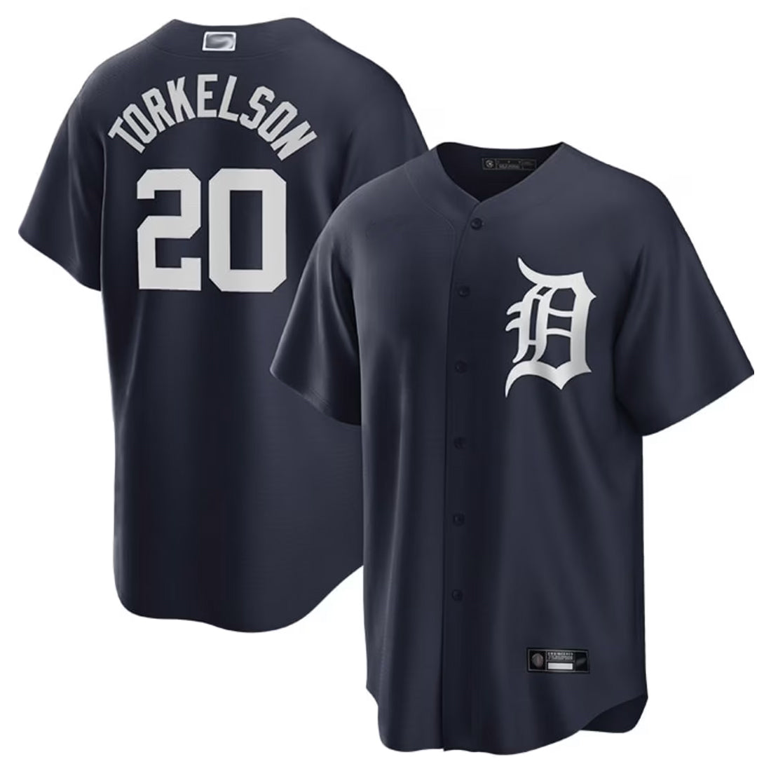D.Tigers #20 Spencer Torkelson Player Navy Blue Replica Home Baseball Jerseys