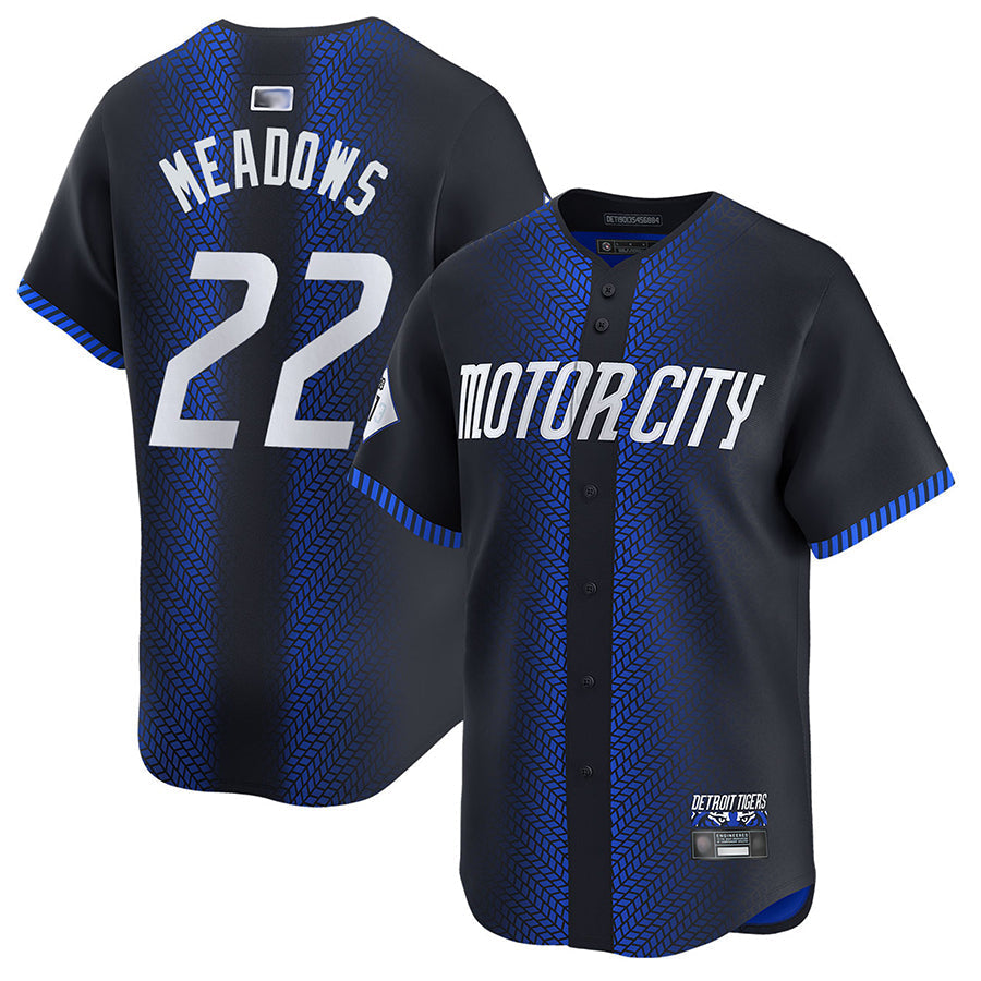 D.Tigers #22 Parker Meadows Player City Connect Limited Baseball Jerseys