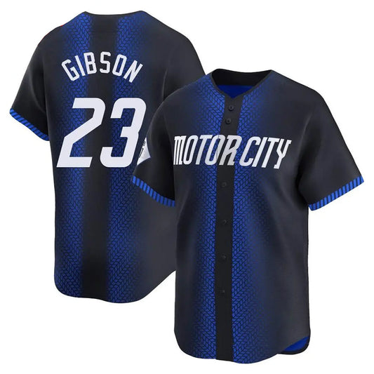 D.Tigers #23 Kirk Gibson Player Blue City Connect Limited Baseball Jerseys