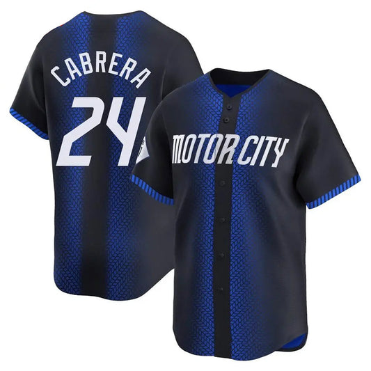 D.Tigers #24 Miguel Cabrera Player Blue Limited City Connect Baseball Jerseys
