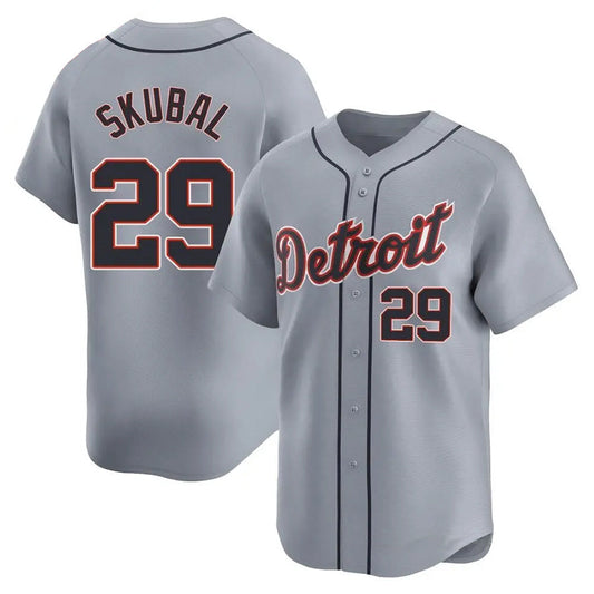 D.Tigers #29 Tarik Skubal Player Gray Replica Road Baseball Jerseys