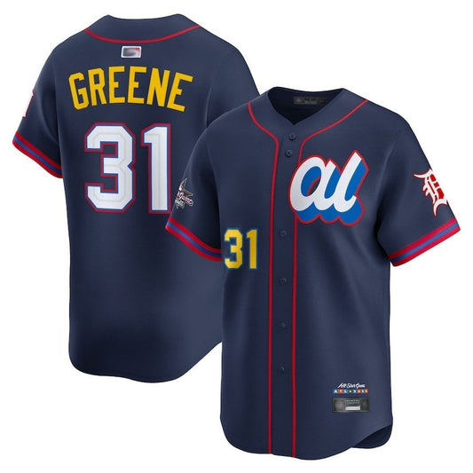 D.Tigers #31 Riley Greene Player Navy All-Star Baseball Jerseys