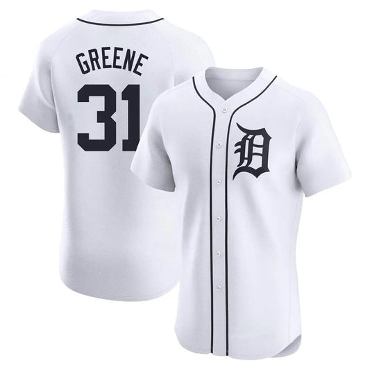 D.Tigers #31 Riley Greene Player White Home Limited Elite Baseball Jerseys