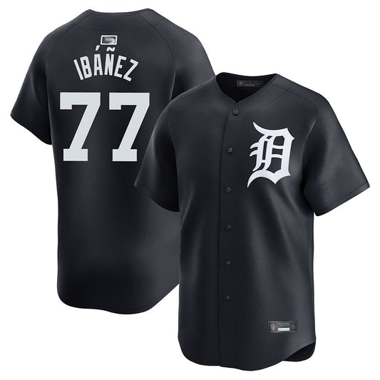 D.Tigers #77 Andy Ibanez Player Navy Replica Baseball Jerseys