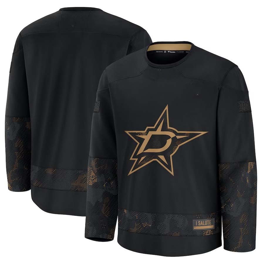 D.Stars Fanatics Blank Player Game Hockey Jersey - Black Stitched American Hockey Jerseys