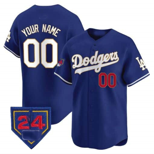 Custom LA.Dodgers Spring Training Patch Vapor Premier Limited Stitched Baseball Jerseys