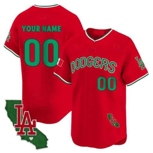 Custom LA.Dodgers Mexico California Patch Vapor Premier Limited V3 Baseball Jerseys