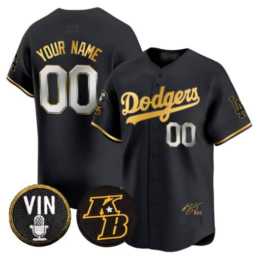 Custom LA.Dodgers Vin Patch Vapor Premier Limited Baseball Jerseys