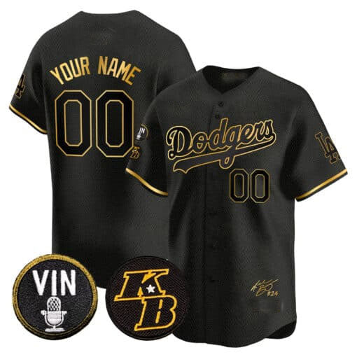 Custom LA.Dodgers Vin Patch Vapor Premier Limited Baseball Jerseys
