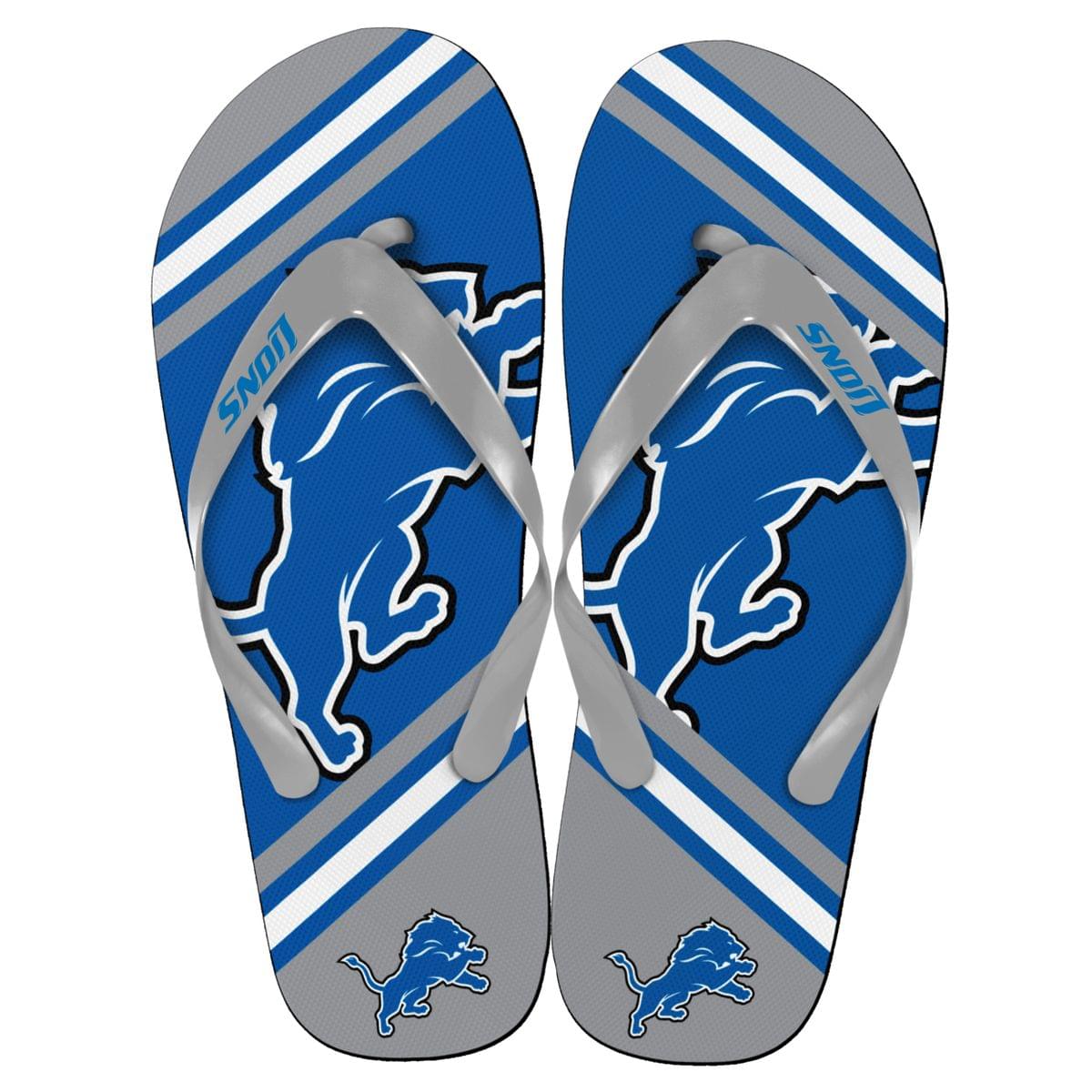Detroit Lions NFL Unisex Big Logo Flip Flops