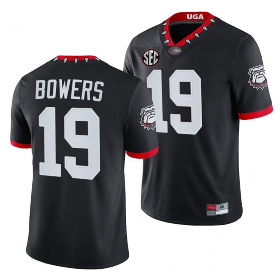 G.Bulldogs #19 Brock Bowers Player Black College Football Jerseys