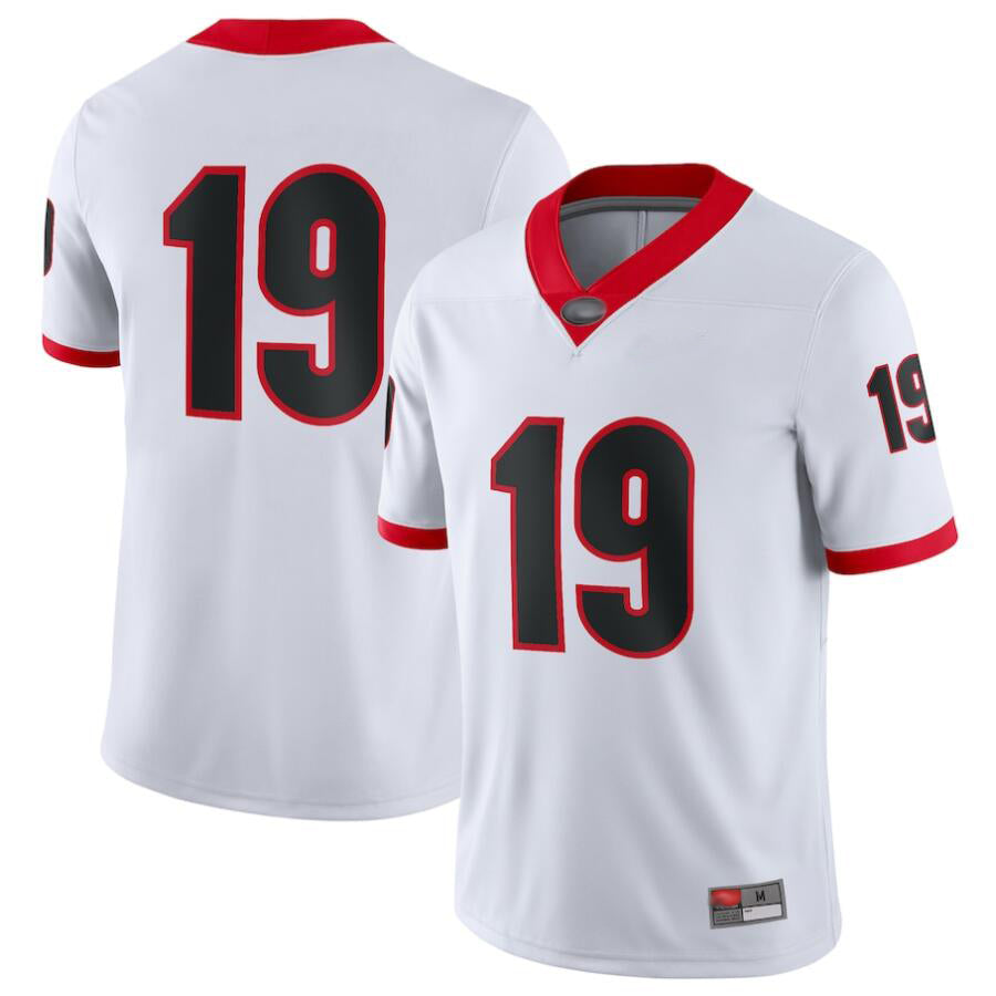 G.Bulldogs #19 Brock Bowers Player White Home Replica Game College Jerseys