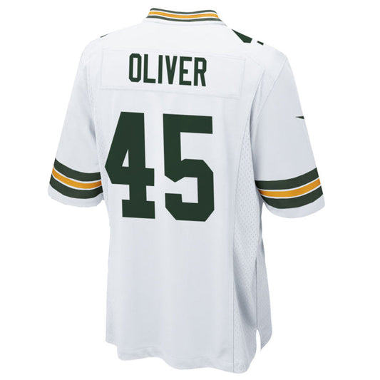 GB.Packers #45 Collin Oliver Player White Home Game Football Jerseys