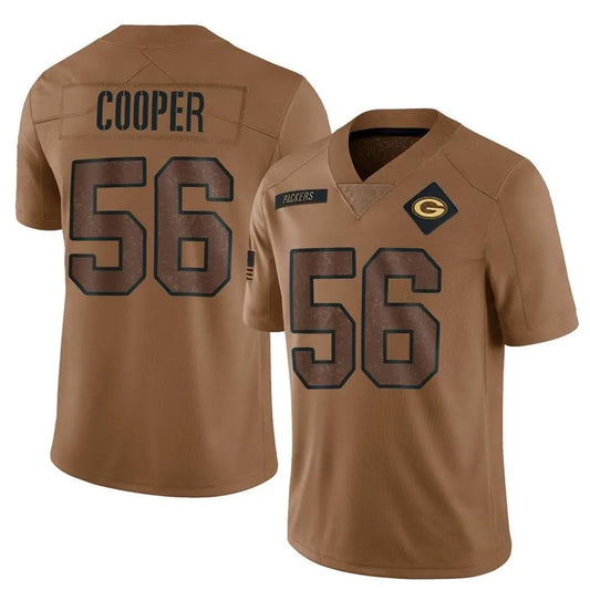 GB.Packers #56 Edgerrin Cooper Player Brown Salute To Service Limited Football Jerseys