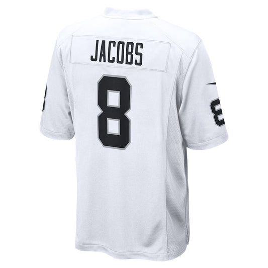 GB.Packers #8 Josh Jacobs Player White Home Game Football Jerseys