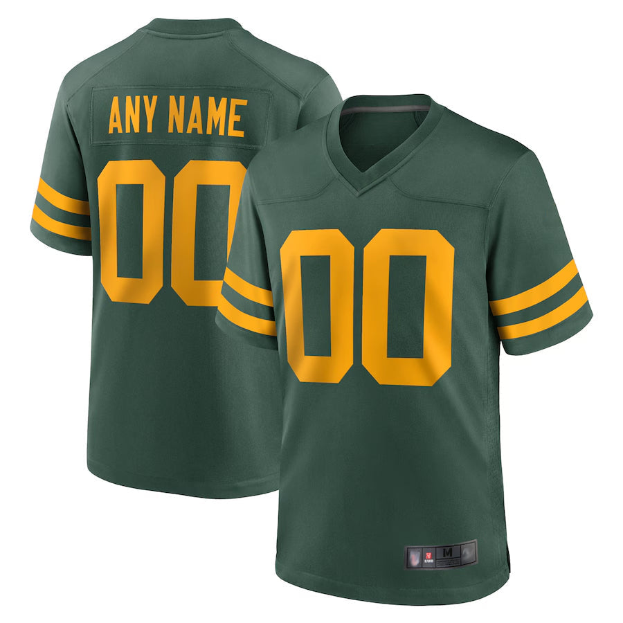 GB.Packers Green Alternare Football Jerseys - Custom