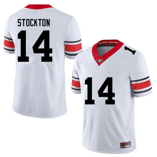 Georgia Bulldogs #14 Gunner Stockton Player White Anniversary Game Football Jersey