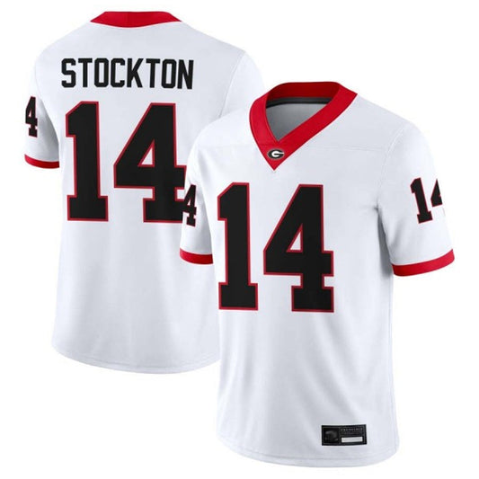 Georgia Bulldogs #14 Gunner Stockton Player White Home Game Football Jersey