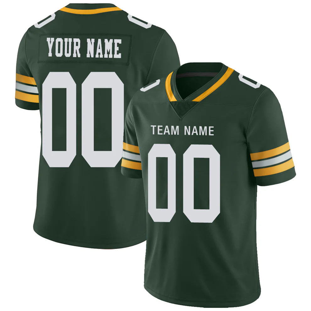 Custom GB.Packers Green Personalized Design Football Jerseys