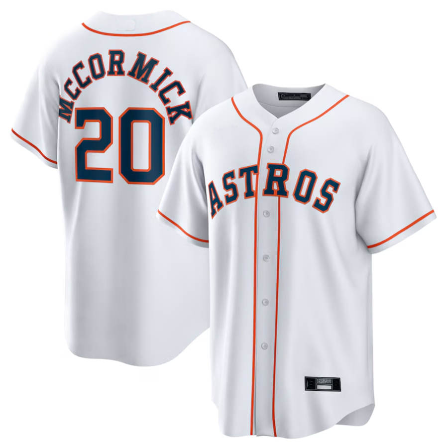H.Astros #20 Chas McCormick Player White Home Replica Baseball Jerseys