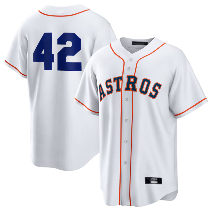 H.Astros #42 Player White Home Replica Game Baseball Jerseys