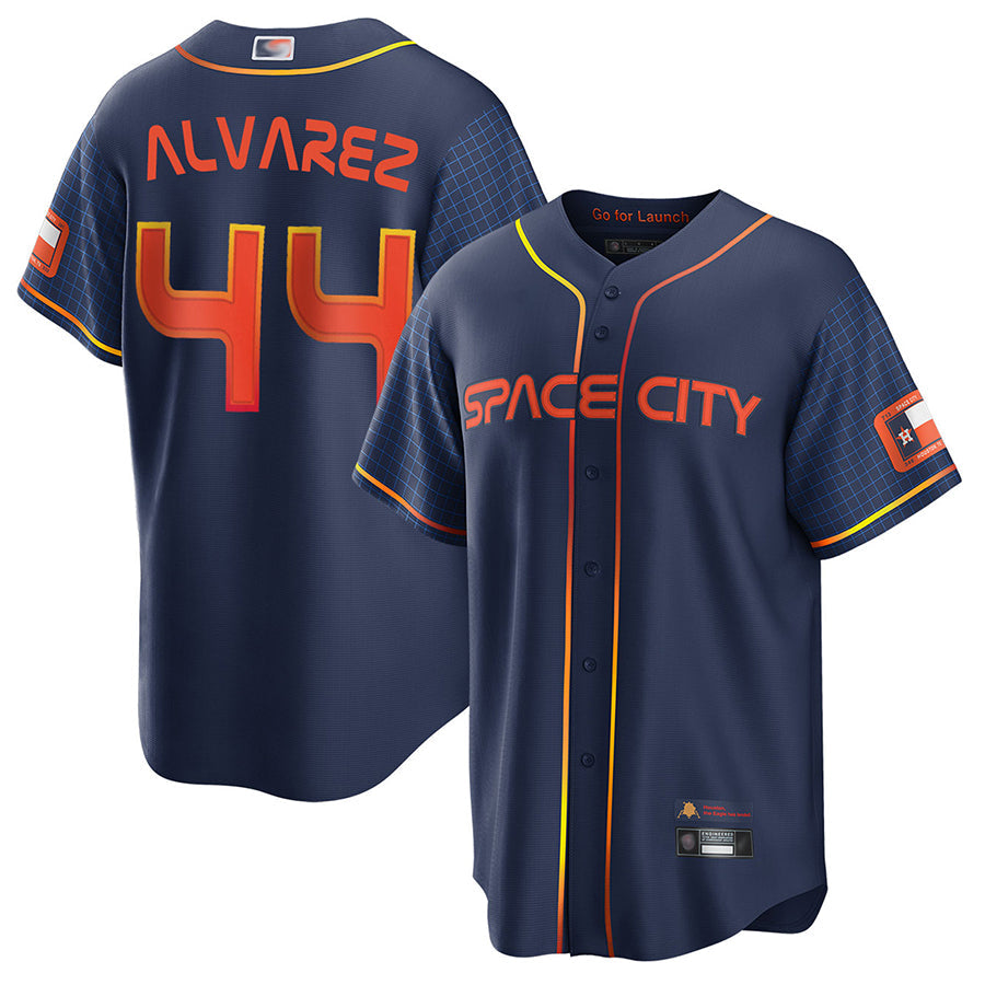 H.Astros #44 Yordan Alvarez Player City Connect Replica Baseball Jerseys