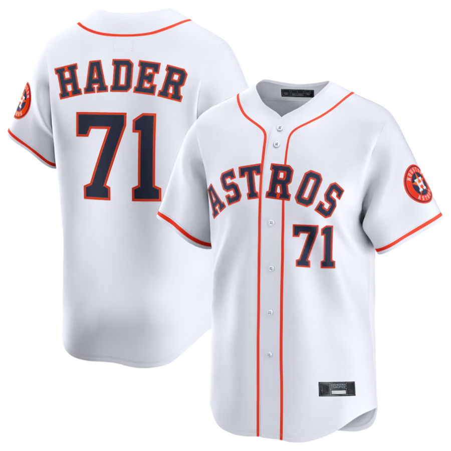 H.Astros #71 Josh Hader Player White Elite Limited Baseball Jerseys