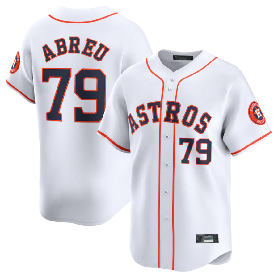 H.Astros #79 Jose Abreu Player White Home Limited Baseball Jerseys