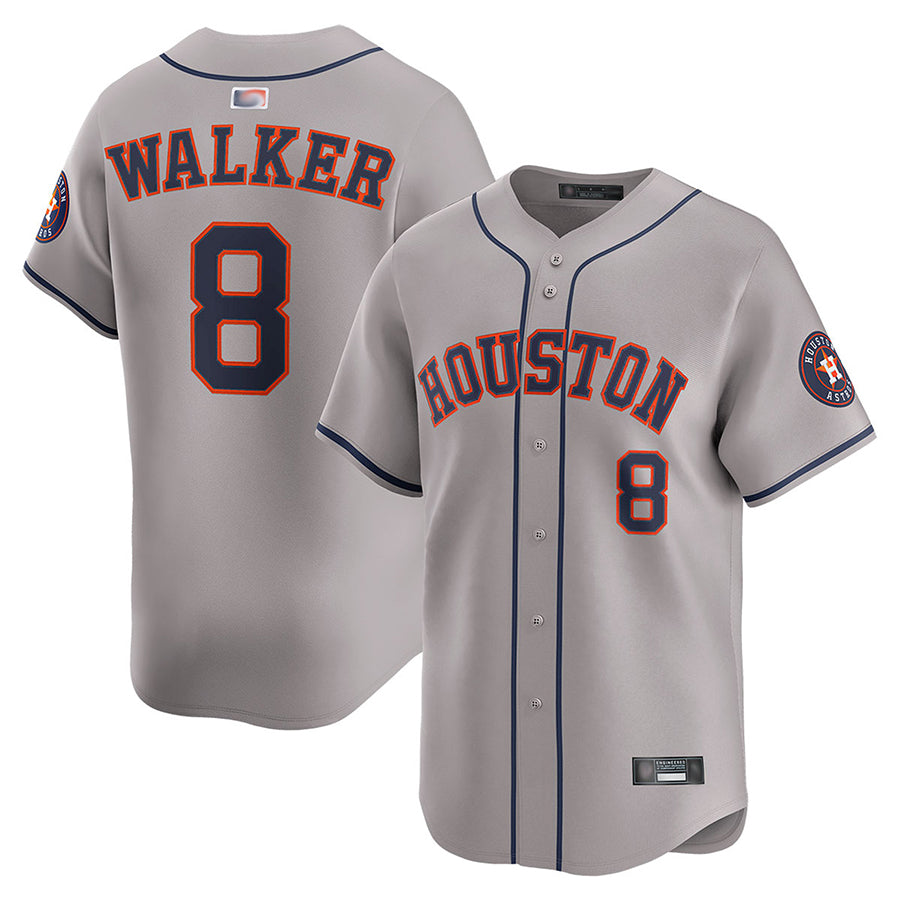 H.Astros #8 Christian Walker Player Gray Home Replica Baseball Jerseys