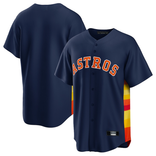 H.Astros Blank Player Navy Alternate Limited Game Baseball Jerseys