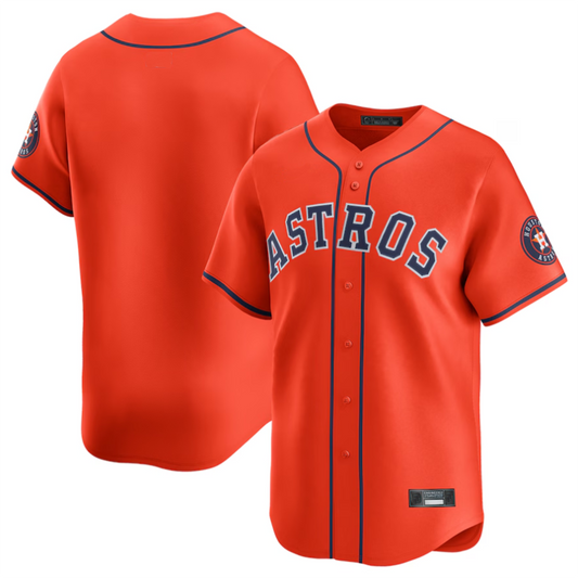 H.Astros Blank Player Orange Alternate Limited Game Baseball Jerseys