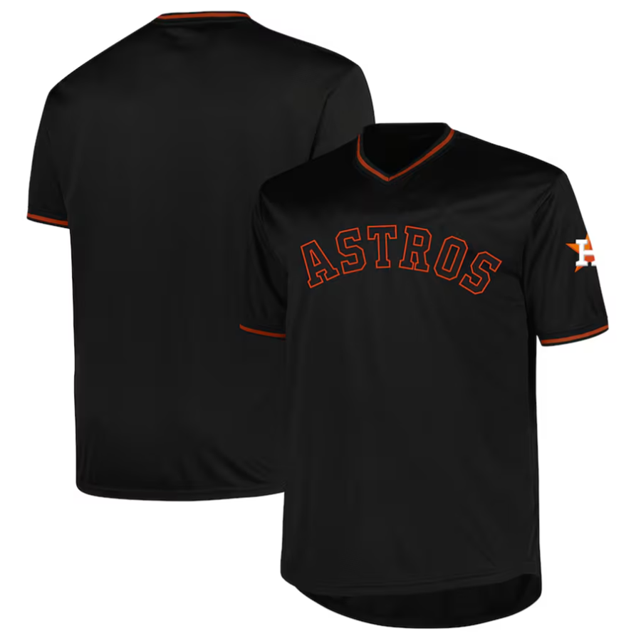 H.Astros Blank Player Profile Black Big & Tall Pop Fashion Baseball Jerseys