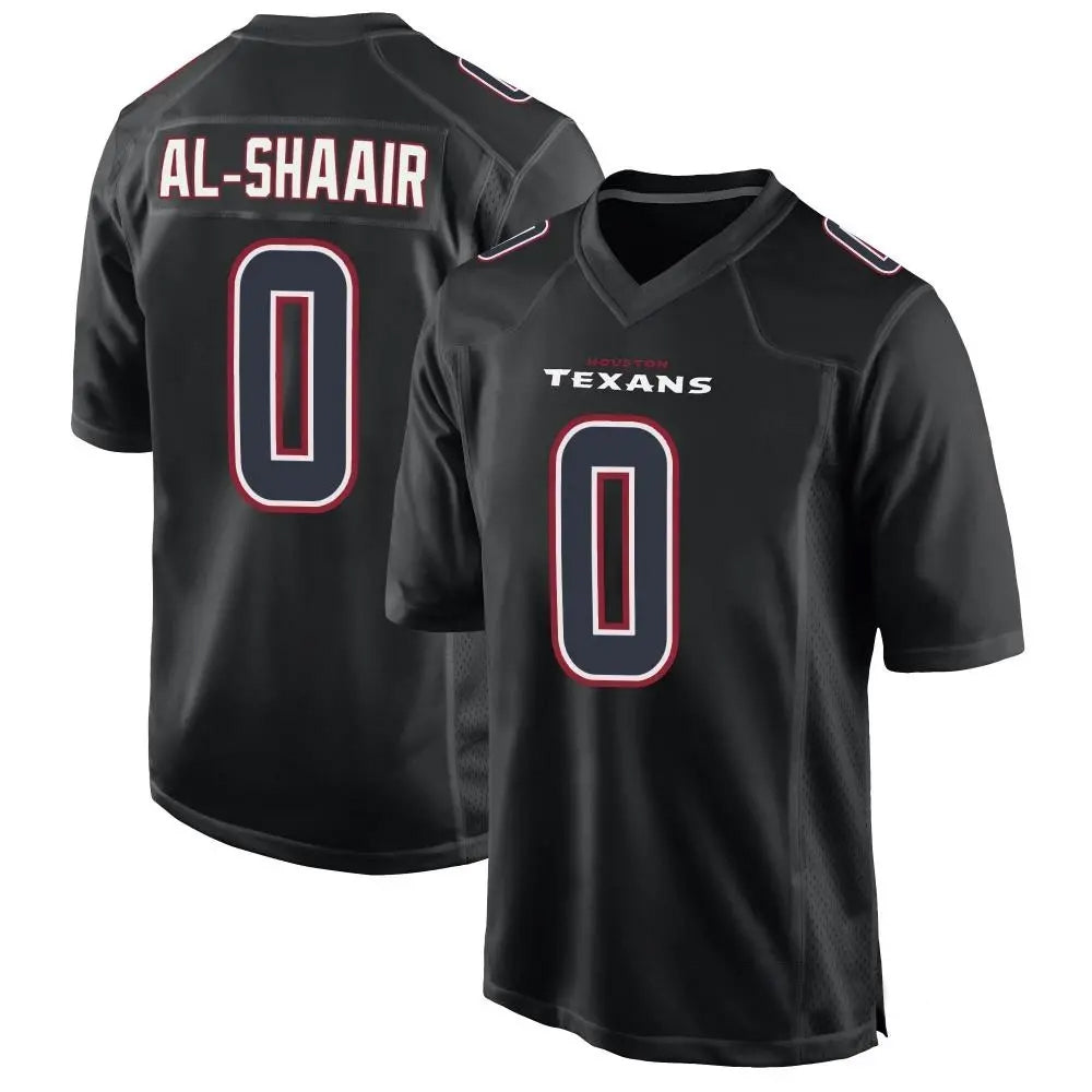 H.Texans #0 Azeez Al-Shaair Player Black Fashion Football Jerseys