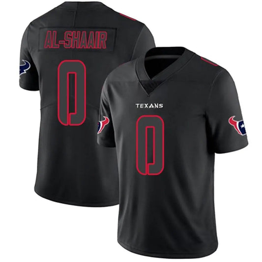 H.Texans #0 Azeez Al-Shaair Player Limited Black Impact Football Jerseys